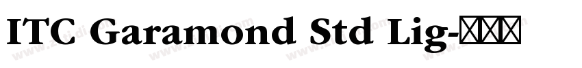 ITC Garamond Std Lig字体转换